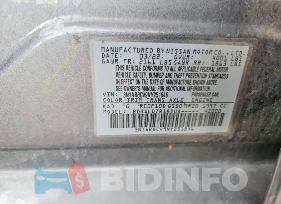 3N1AB8CV9NY251846 Photo# 12