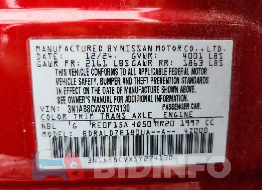 3N1AB8CVXSY274130 Photo# 13