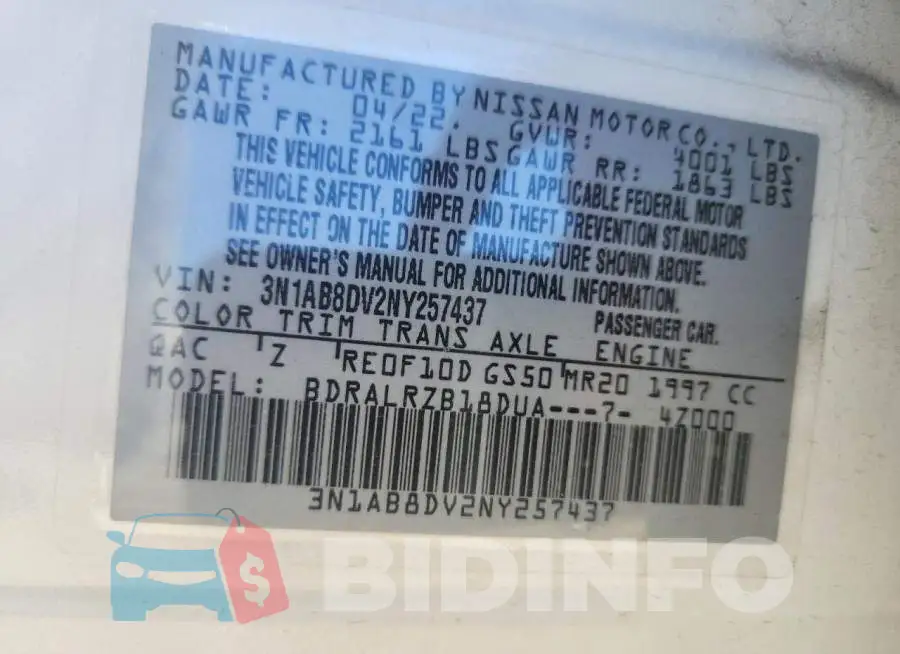 3N1AB8DV2NY257437 Photo# 12