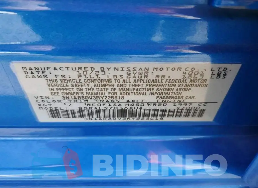 3N1AB8DV3RY225618 Photo# 12