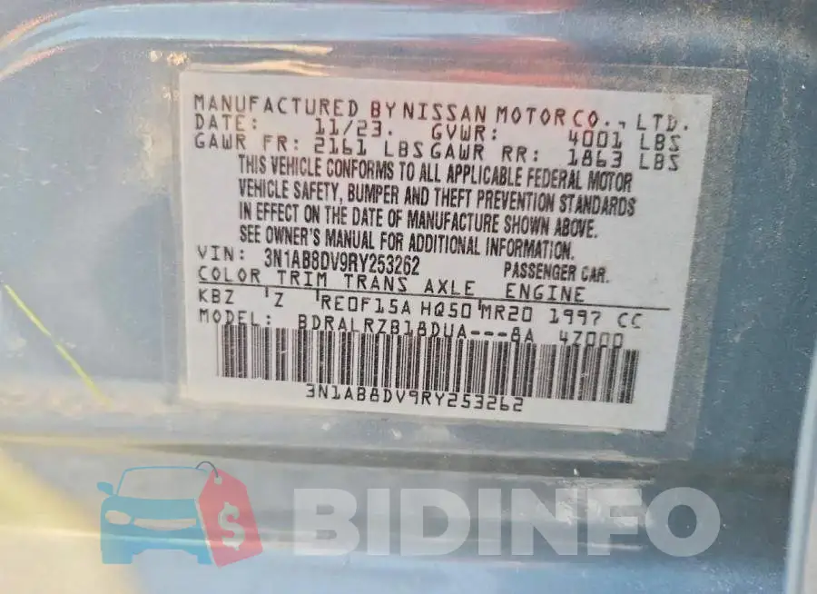 3N1AB8DV9RY253262 Photo# 13