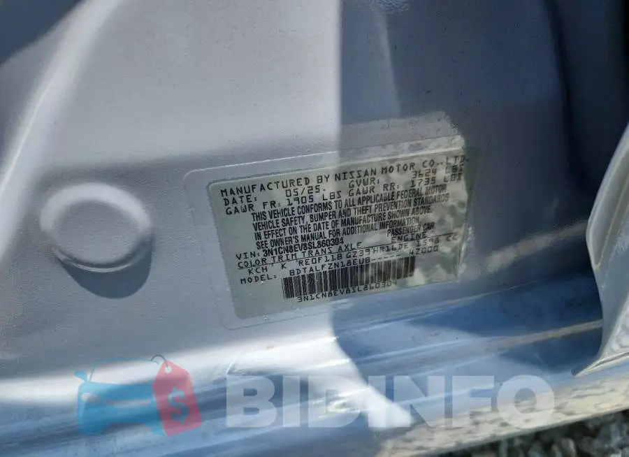3N1CN8EV8SL860304 Photo# 12