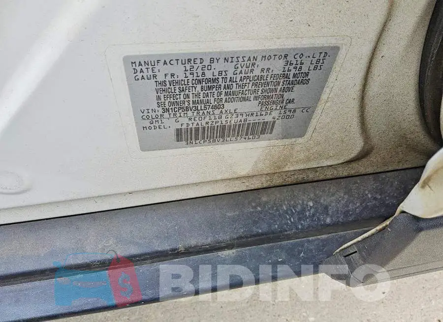 3N1CP5BV3LL574603 Photo# 13