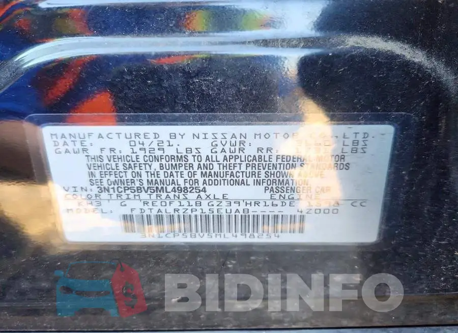 3N1CP5BV5ML498254 Photo# 14