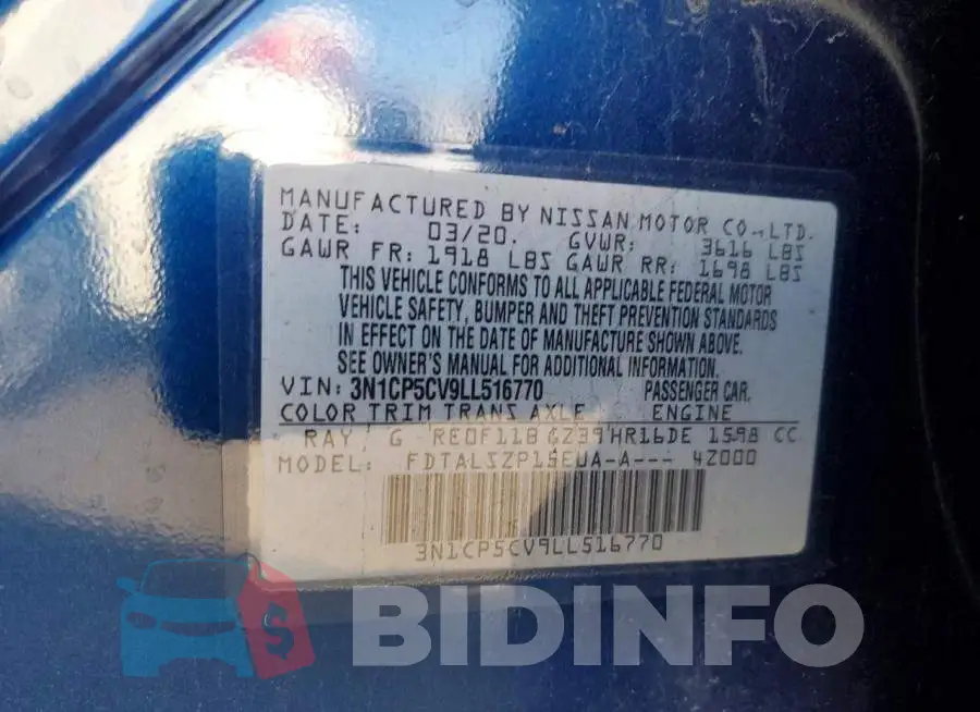 3N1CP5CV9LL516770 Photo# 13