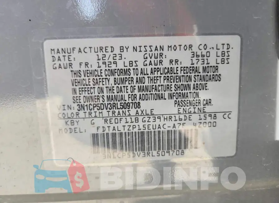 3N1CP5DV3RL509708 Photo# 13