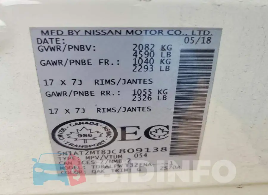 5N1AT2MT8JC809138 Photo# 13