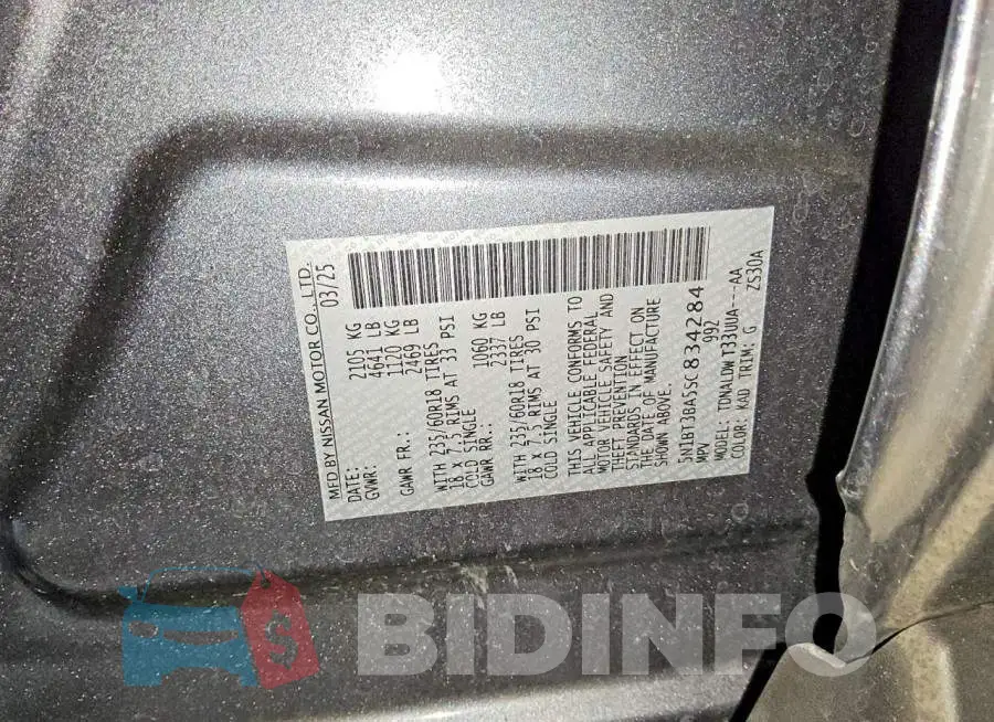5N1BT3BA5SC834284 Photo# 12