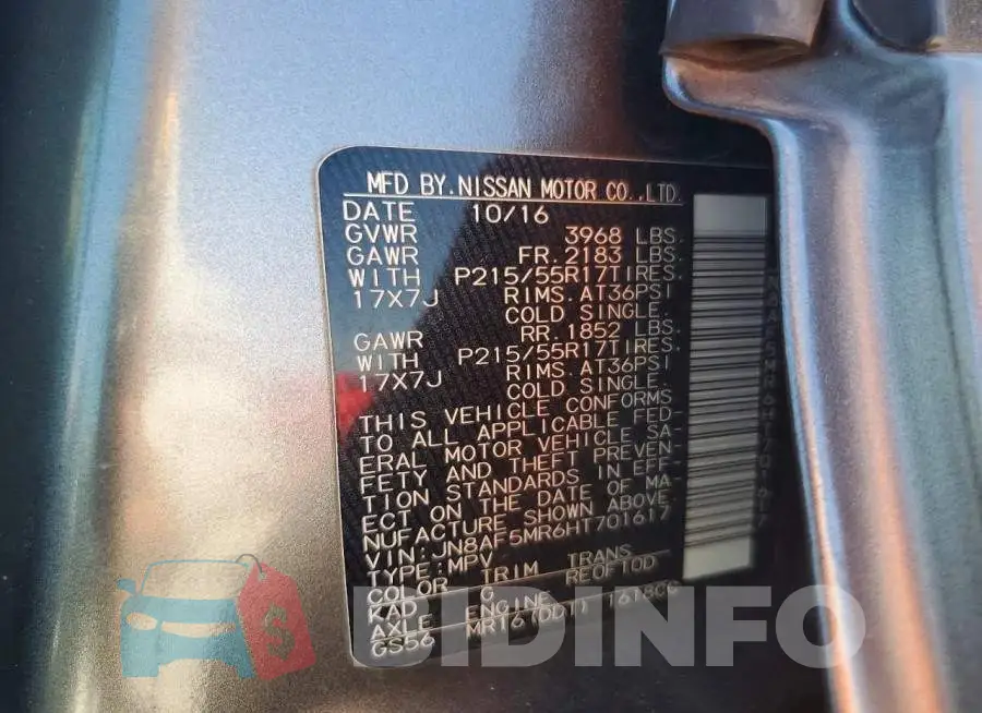 JN8AF5MR6HT701617 Photo# 12
