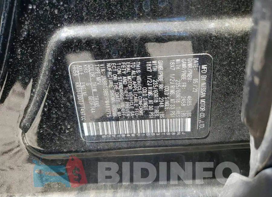 JN8BT3BB1PW481775 Photo# 13