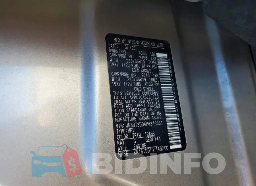 JN8BT3DD4PW318861 Photo# 13