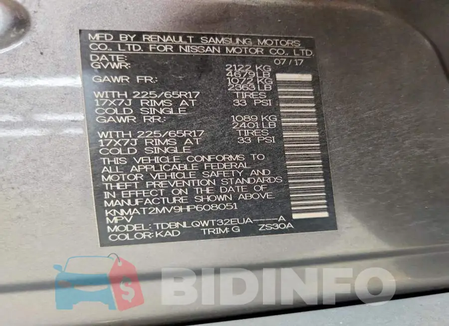 KNMAT2MV9HP608051 Photo# 12