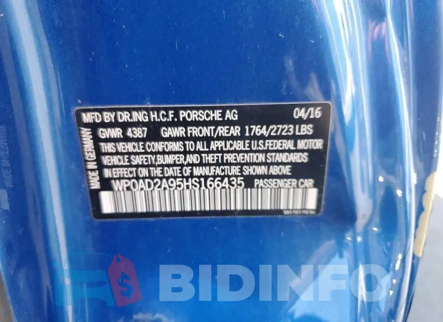 WP0AD2A95HS166435 Photo# 12