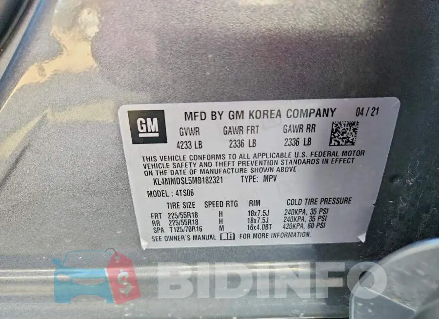 KL4MMDSL5MB182321 Photo# 13