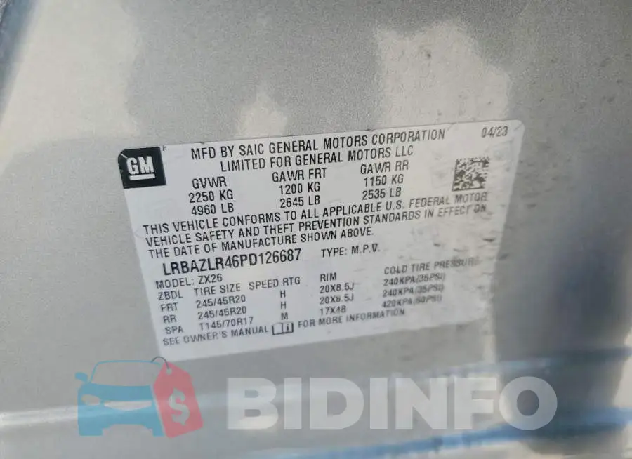 LRBAZLR46PD126687 Photo# 14