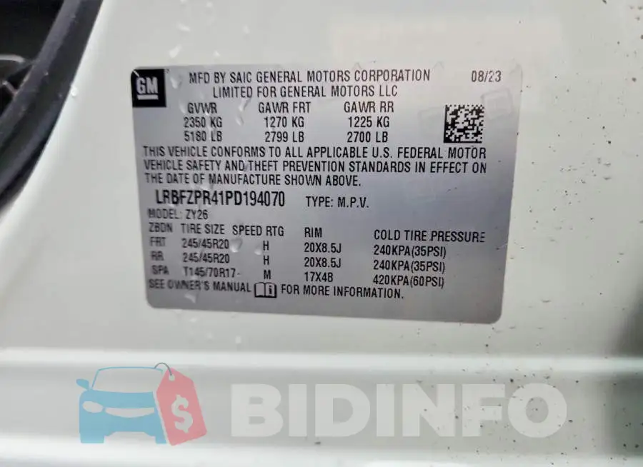 LRBFZPR41PD194070 Photo# 12