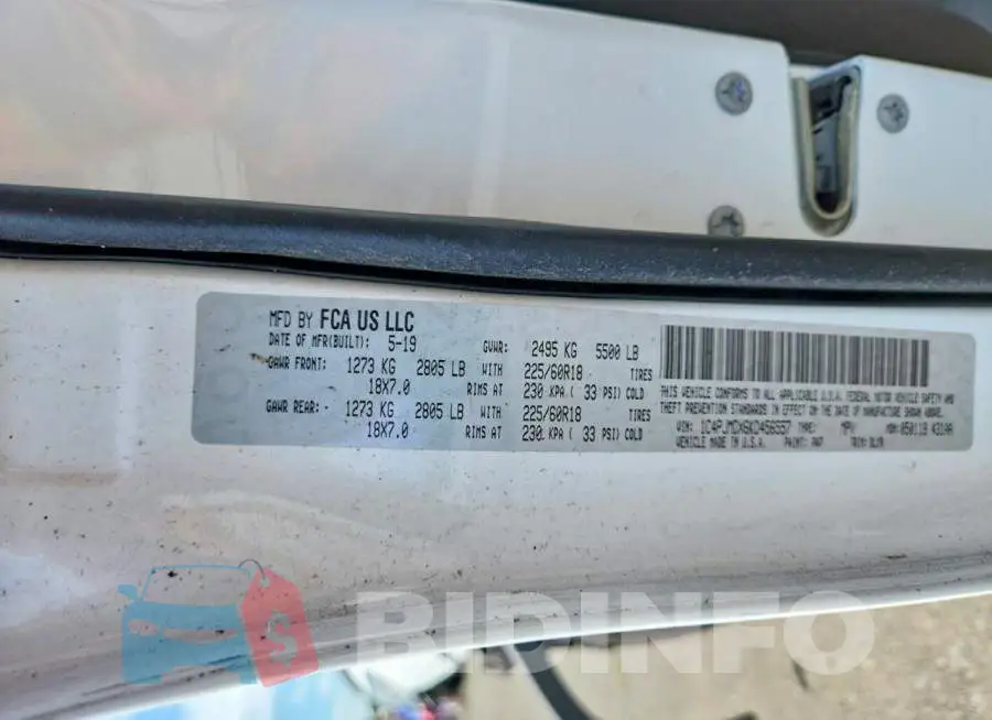 1C4PJMDX6KD456557 Photo# 13