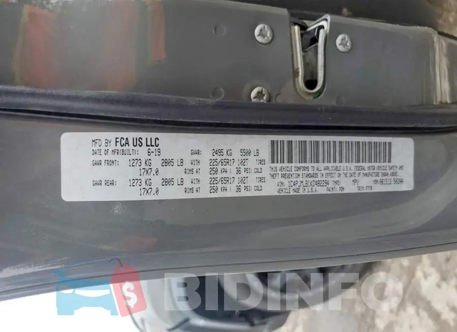1C4PJMLB1KD482294 Photo# 13