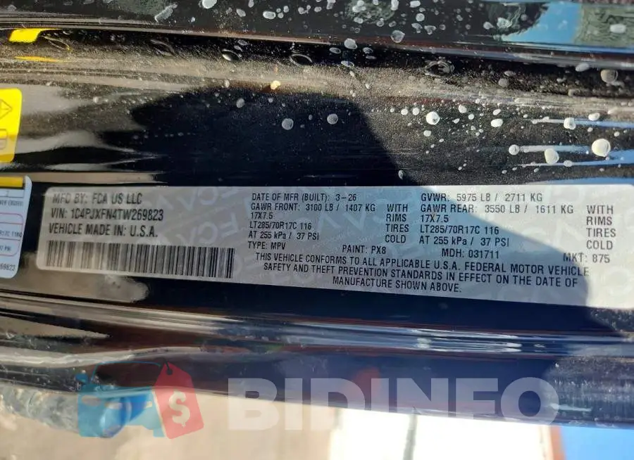 1C4PJXFN4TW269823 Photo# 12