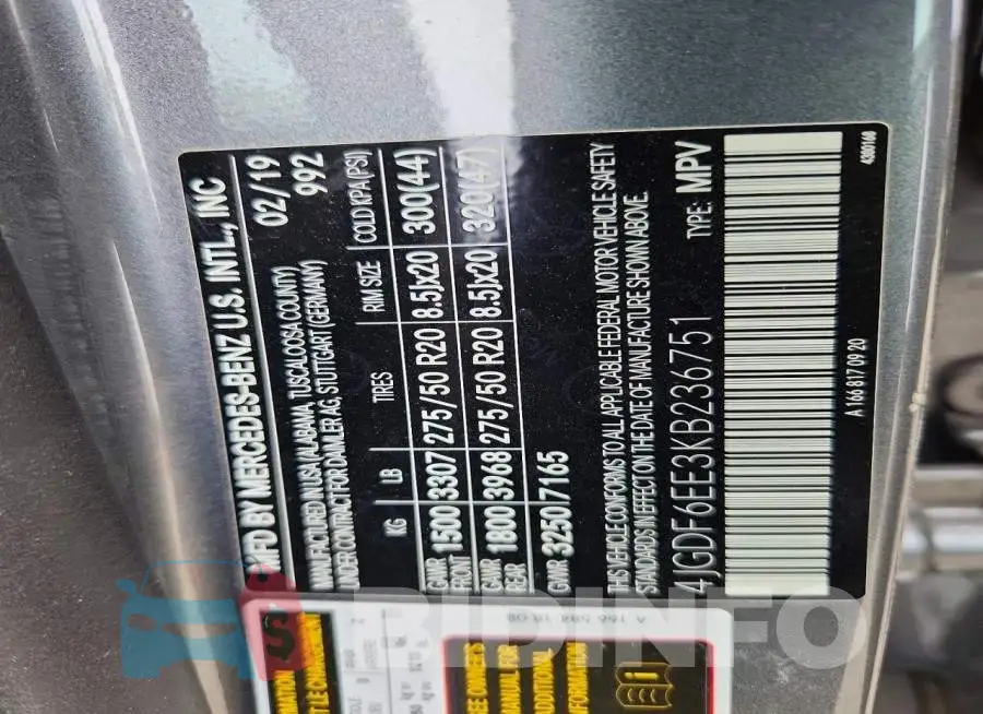 4JGDF6EE3KB236751 Photo# 14