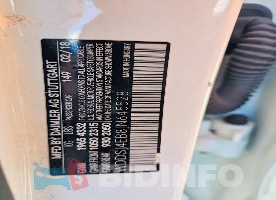 WDDSJ4EB8JN645528 Photo# 12