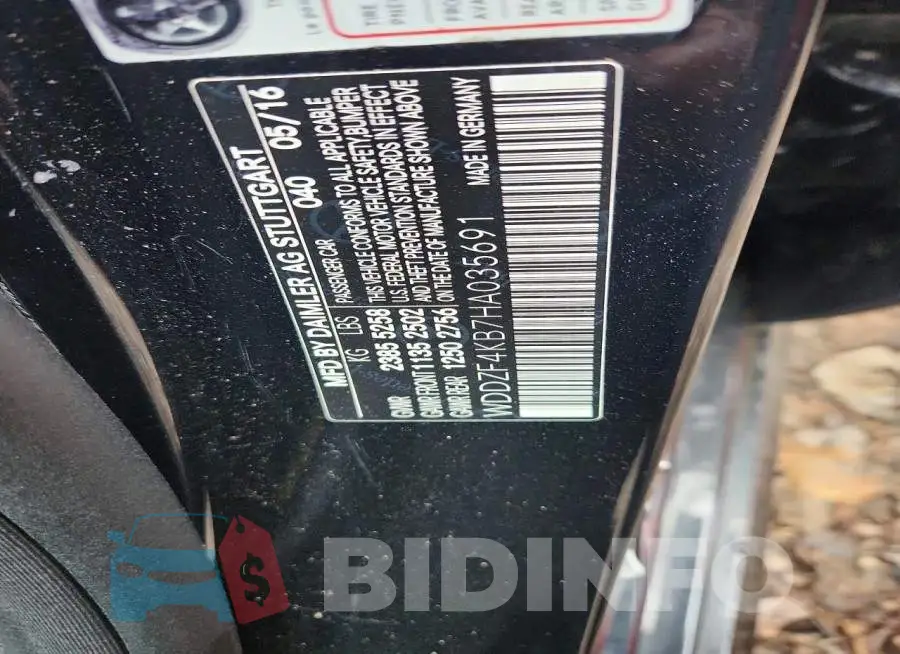 WDDZF4KB7HA035691 Photo# 12