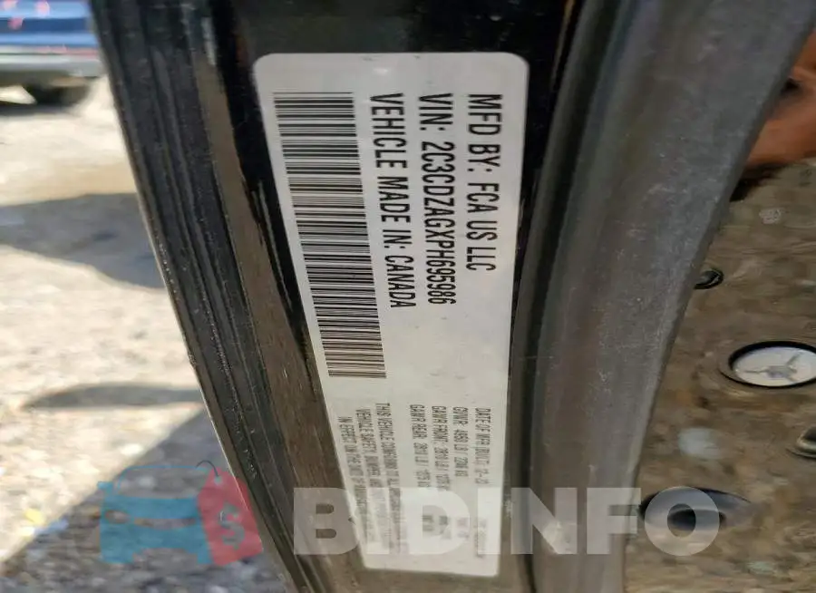 2C3CDZAGXPH695986 Photo# 13