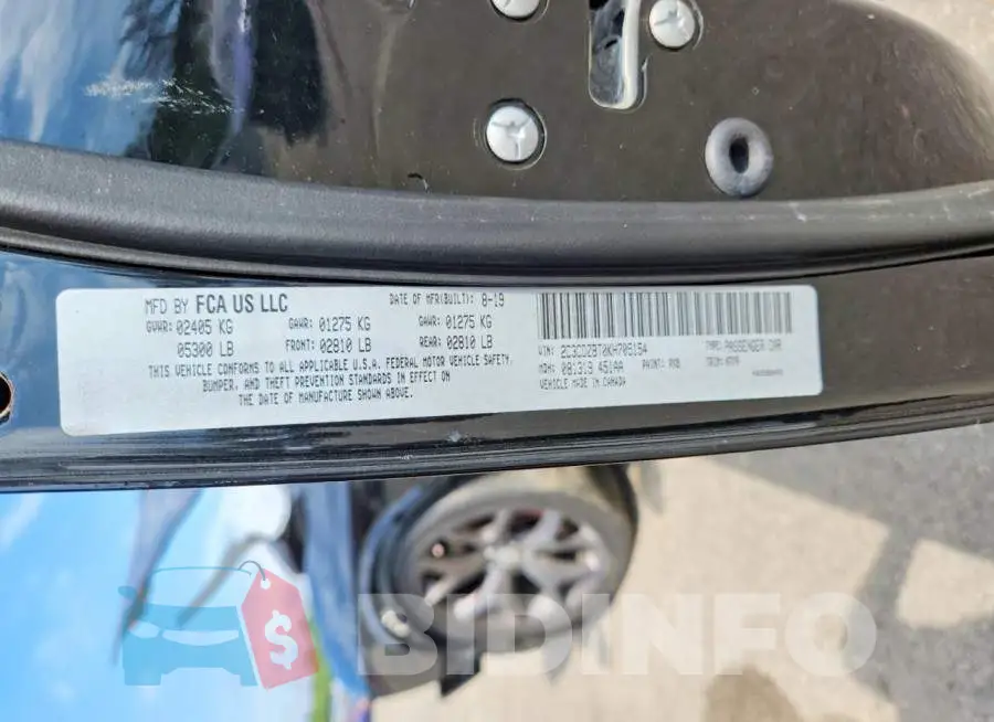 2C3CDZBT0KH705154 Photo# 13