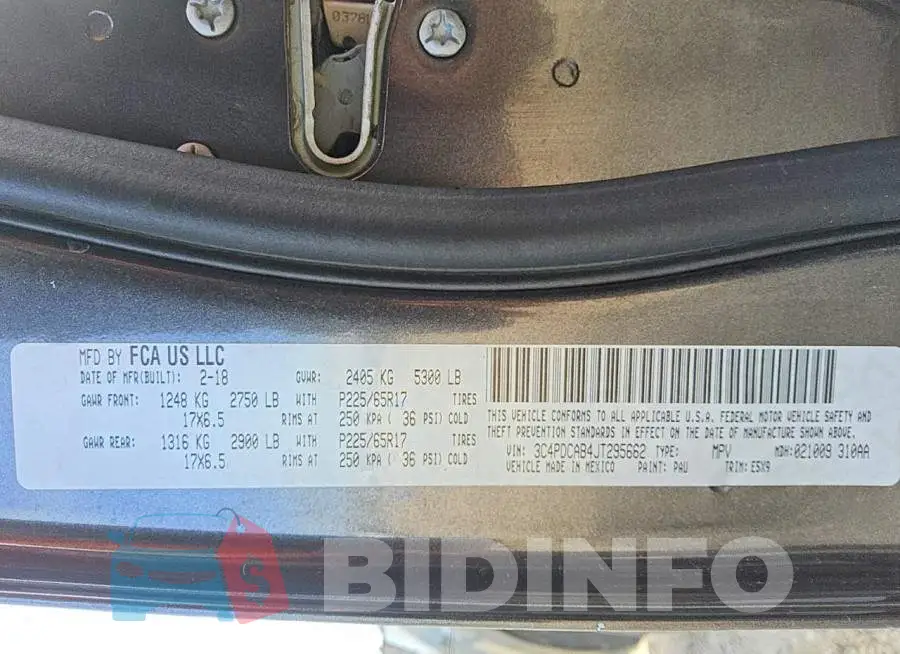 3C4PDCAB4JT295662 Photo# 13