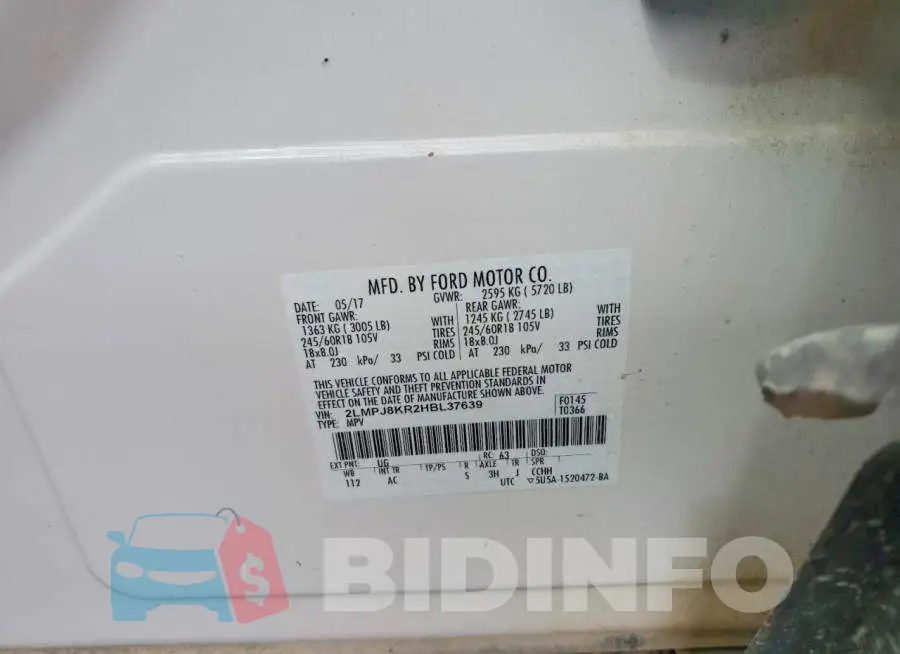 2LMPJ8KR2HBL37639 Photo# 13