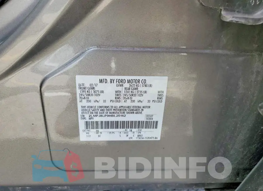 2LMPJ8LP9HBL25162 Photo# 13