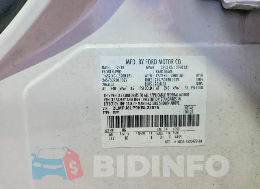 2LMPJ8LP9KBL22575 Photo# 13