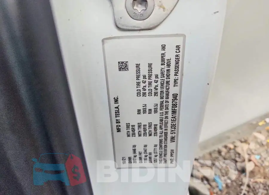 5YJ3E1EA1MF087940 Photo# 12