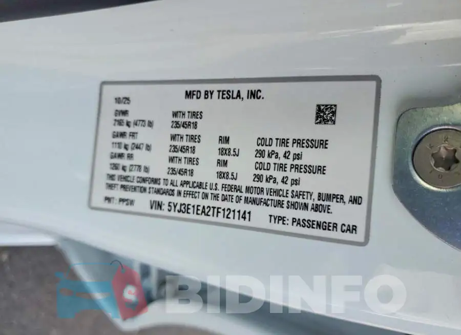 5YJ3E1EA2TF121141 Photo# 12