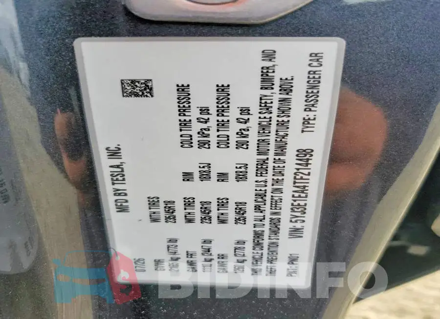 5YJ3E1EA4TF214498 Photo# 13