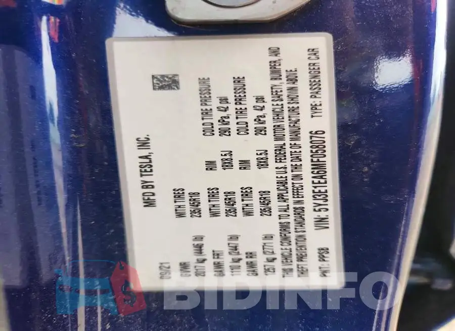 5YJ3E1EA6MF058076 Photo# 12