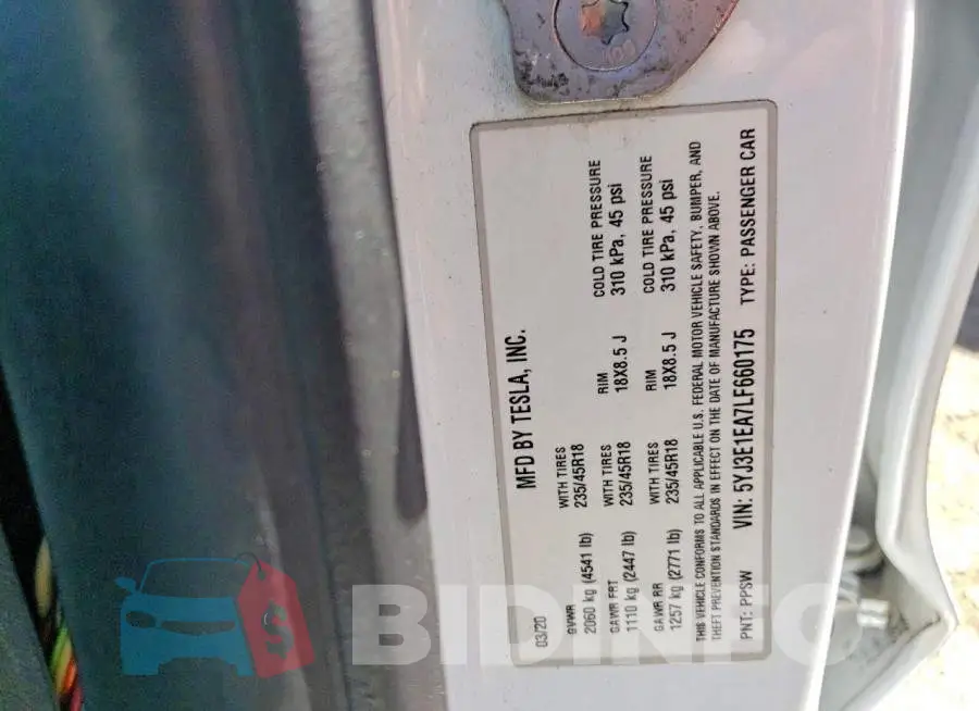 5YJ3E1EA7LF660175 Photo# 12