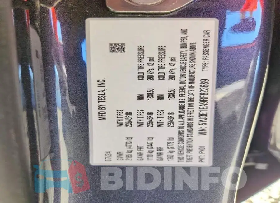5YJ3E1EA9RF823689 Photo# 12