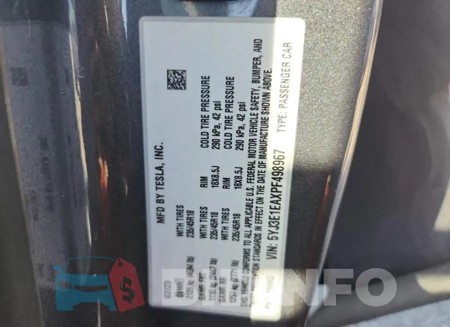 5YJ3E1EAXPF498967 Photo# 12