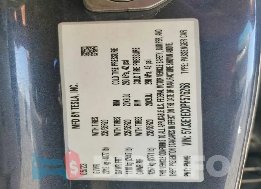 5YJ3E1EC0PF576268 Photo# 12