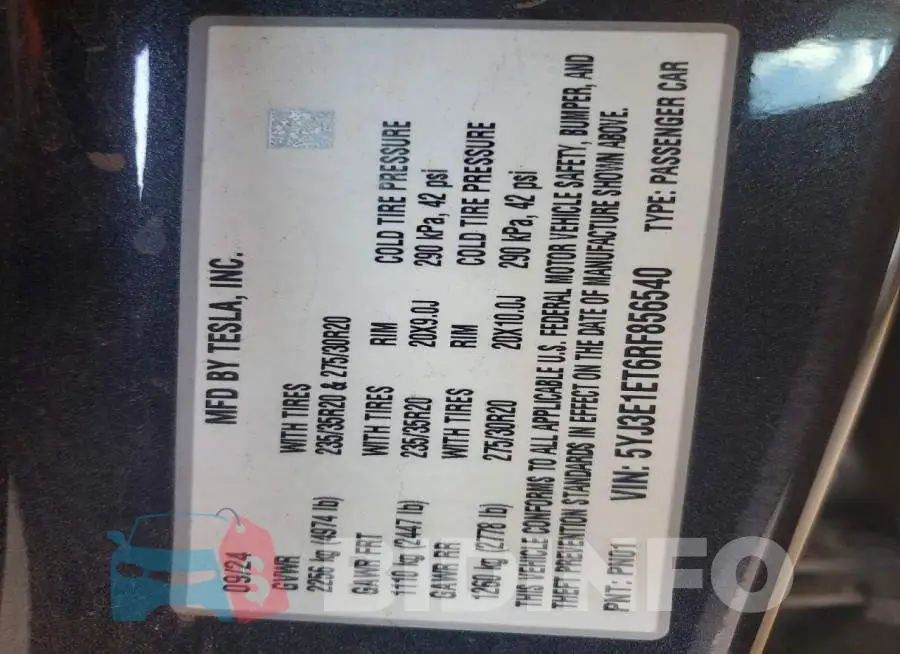 5YJ3E1ET6RF856540 Photo# 12