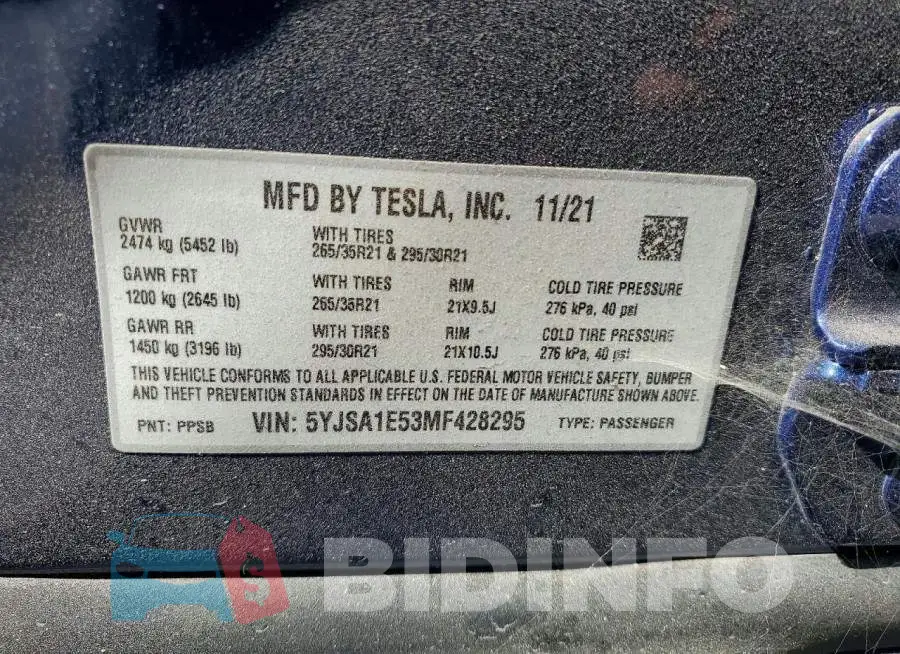 5YJSA1E53MF428295 Photo# 13