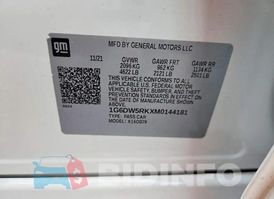 1G6DW5RKXM0144181 Photo# 12