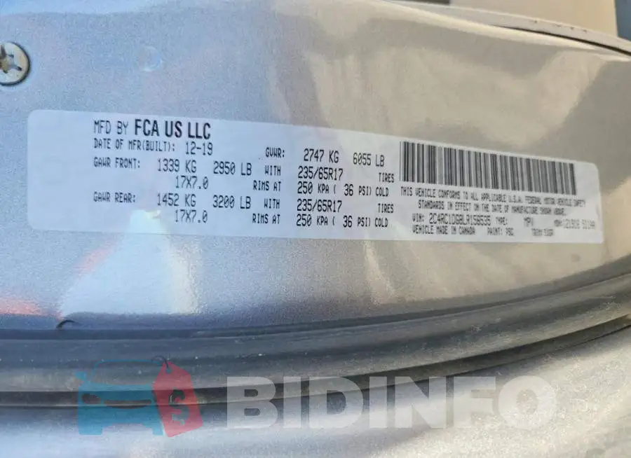 2C4RC1DG8LR156535 Photo# 13