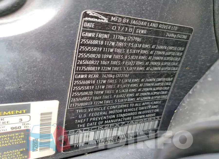 SADCK2FX7JA295833 Photo# 13