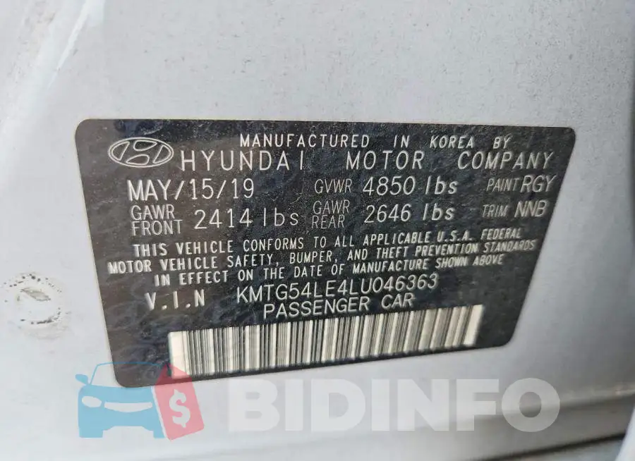 KMTG54LE4LU046363 Photo# 12