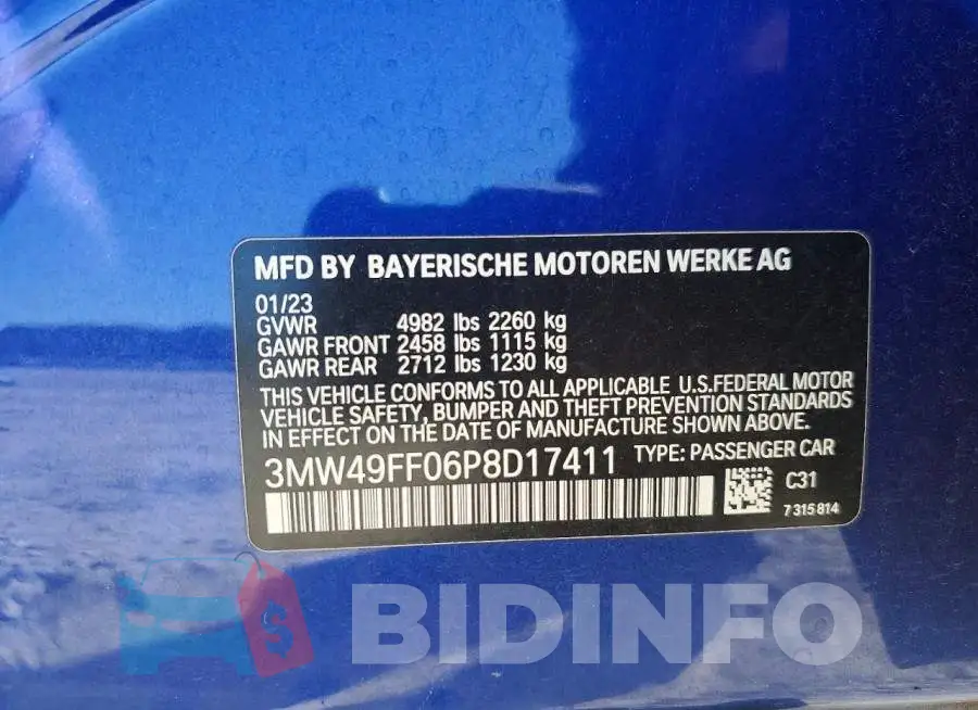 3MW49FF06P8D17411 Photo# 12