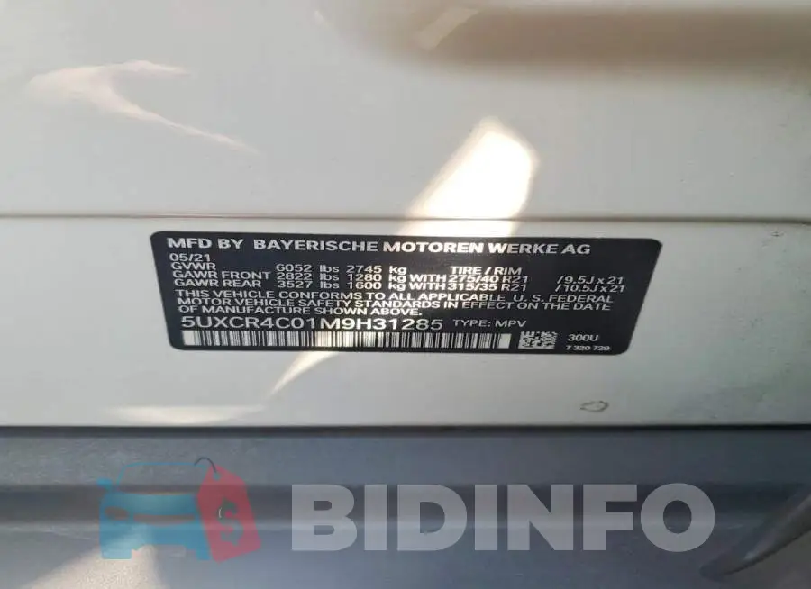 5UXCR4C01M9H31285 Photo# 13