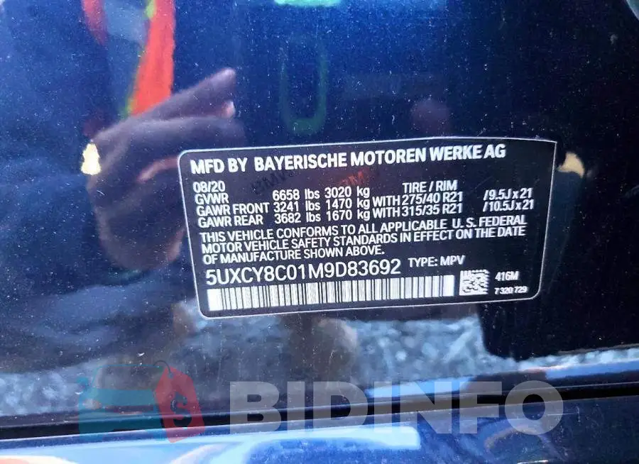5UXCY8C01M9D83692 Photo# 13