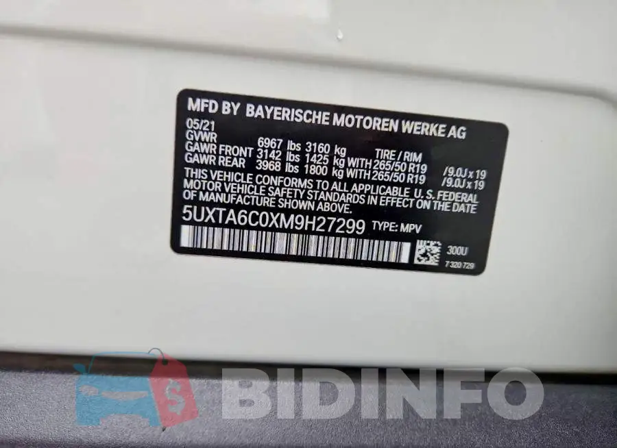 5UXTA6C0XM9H27299 Photo# 13